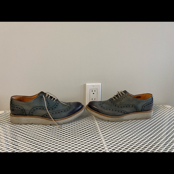 Momon Japanese Blue Oxford Shoes - Picture 4 of 6